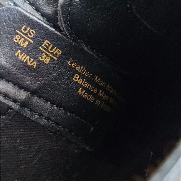 Sam Edelman Nina Combat Boot Black Leather Size 8 - Picture 9 of 9